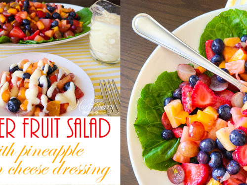 Summer Fruit Salad with Pineapple Cream Cheese Dressing