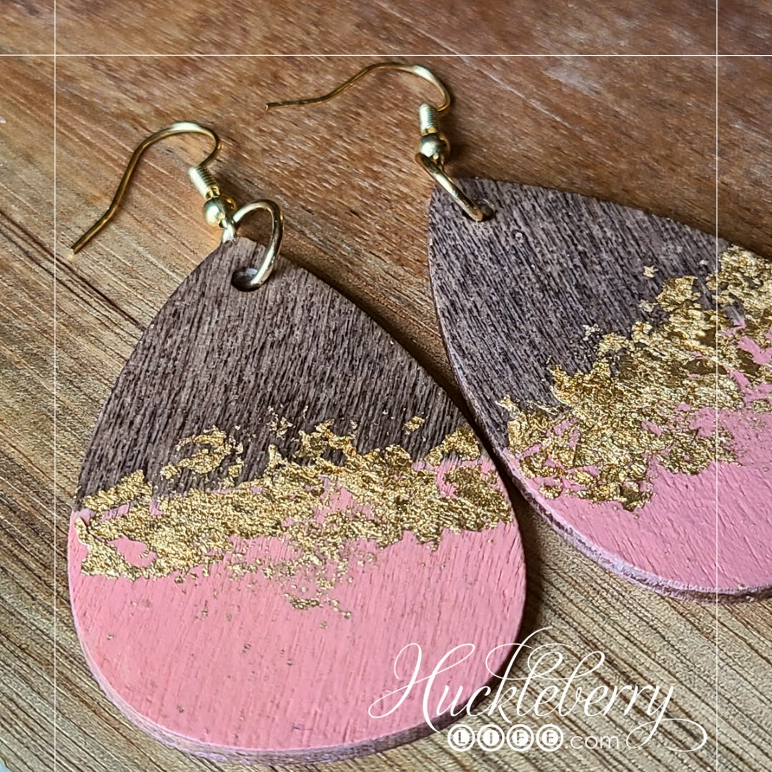 Wooden Hand-Painted Earrings - Huckleberry Life