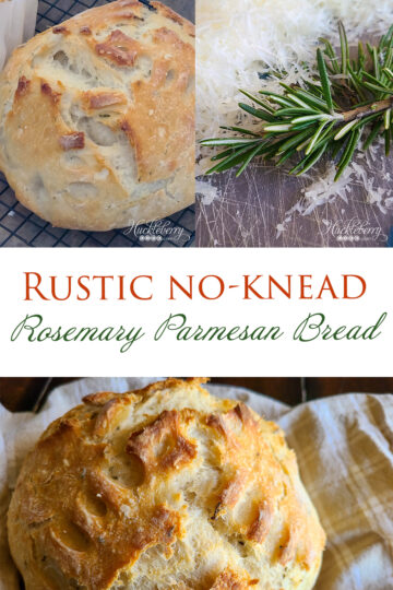 Rustic No-Knead Rosemary Parmesan Bread