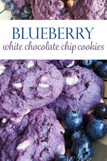 fresh blueberry white chocolate chip cookies