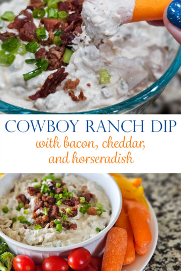 cowboy ranch dip photos with text graphic