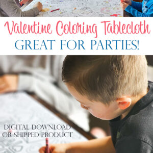 Valentine's Day Coloring Tablecloth (Digital Download)